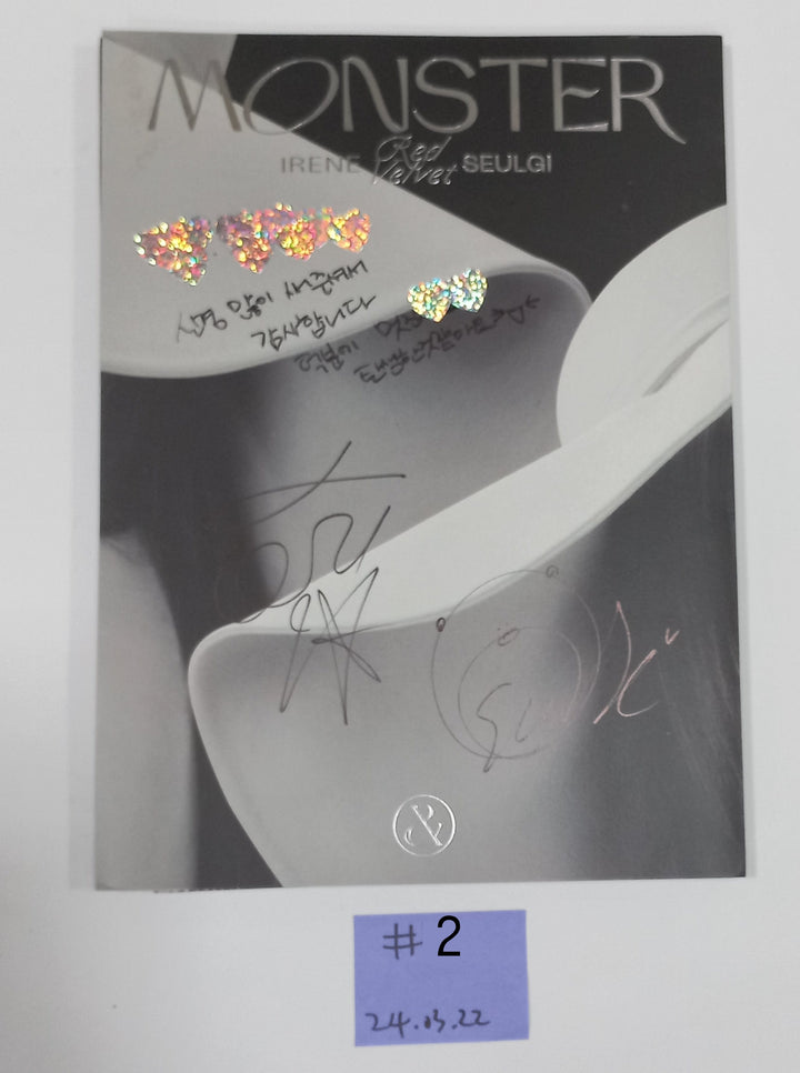 IRENE & SEULGI (Of Red Velvet) - Hand Autographed(Signed) Promo Album [24.3.22]
