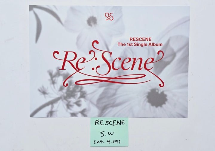 RESCENE "Re:Scene" - Hand Autographed(Signed) Paper [24.4.19]