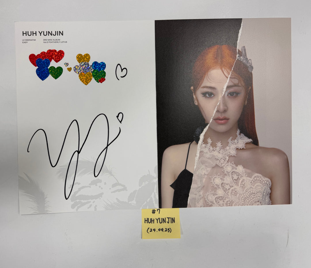Le Sserafim 3rd Mini "EASY" - A Cut Page From Fansign Event Album [24.4.25]