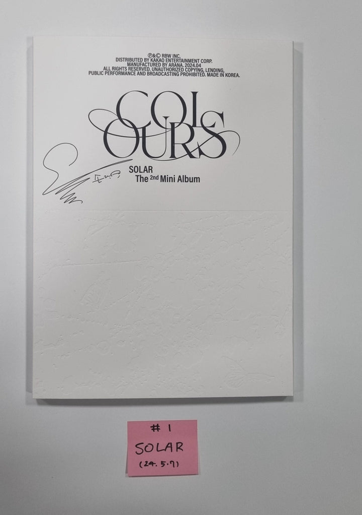 Solar "COLOURS" - Autographed (Printed Signed) Promo Album [24.5.7]