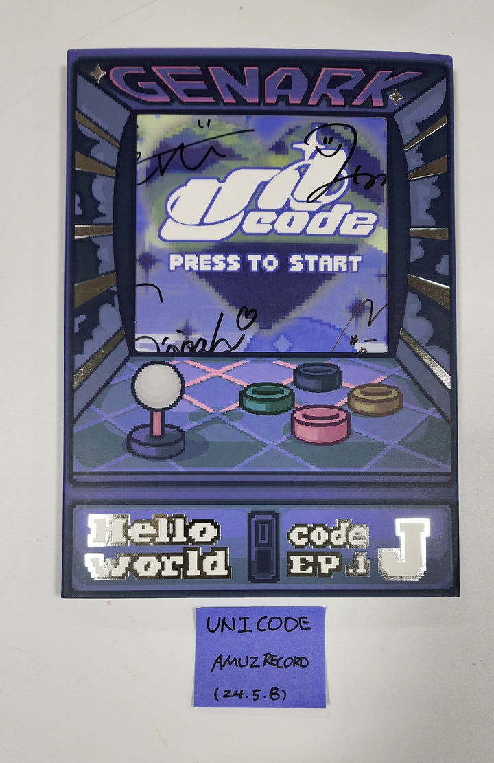 UNICODE "Hello World : Code J" - Hand Autographed(Signed) Album [24.5.8]