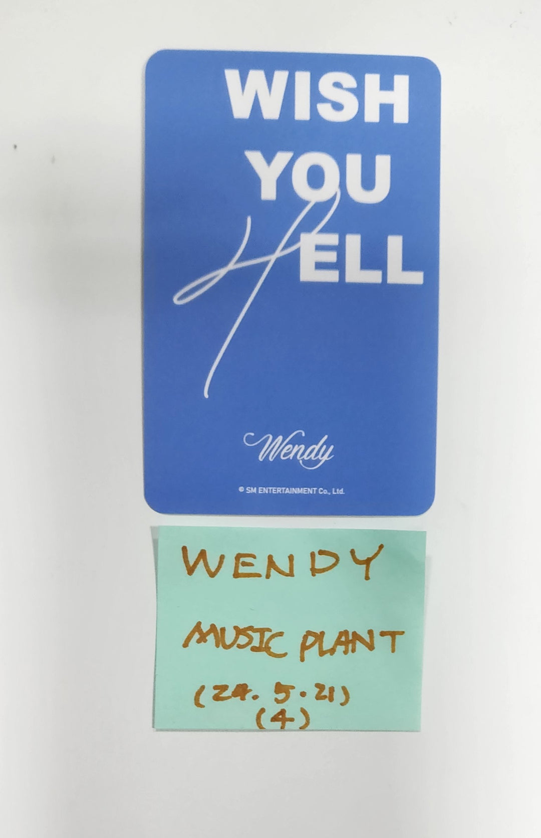 Wendy (Of Red Velvet) "Wish You Hell" - Music Plant Fansign Event Photocard [Package Ver.] [24.5.21]
