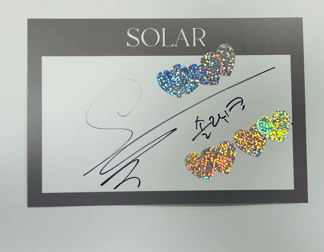 Solar "COLOURS" - Hand Autographed (Signed) Paper [24.5.23]
