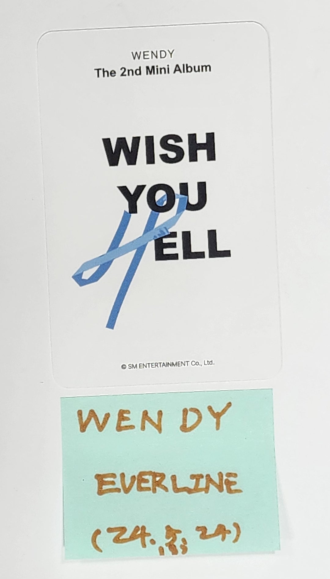 Wendy (Of Red Velvet) "Wish You Hell" - Everline Fansign Event Photocard [Package Ver.] [24.5.24]