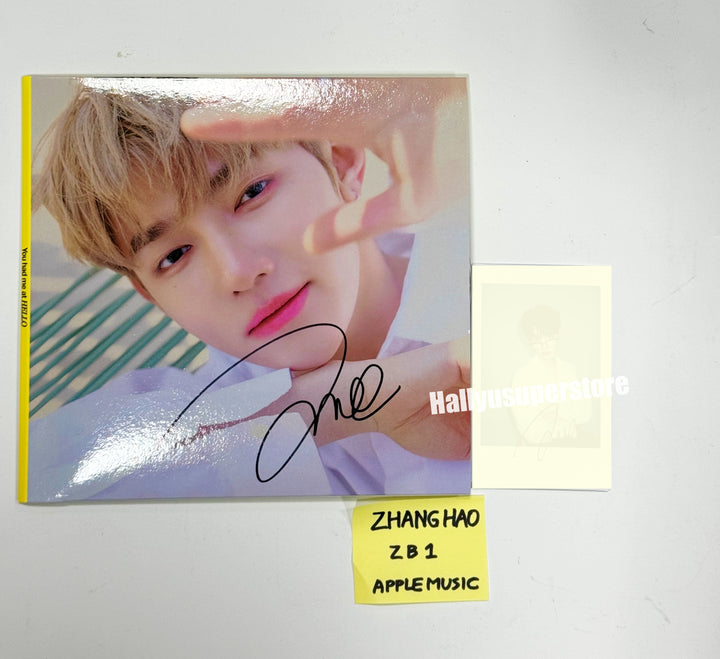 Zhang Hao (Of ZEROBASEONE(ZB1)) "You had me at HELLO" - Hand Autographed(Signed) Album(Digipack Ver.) and Polaroid [24.6.4]