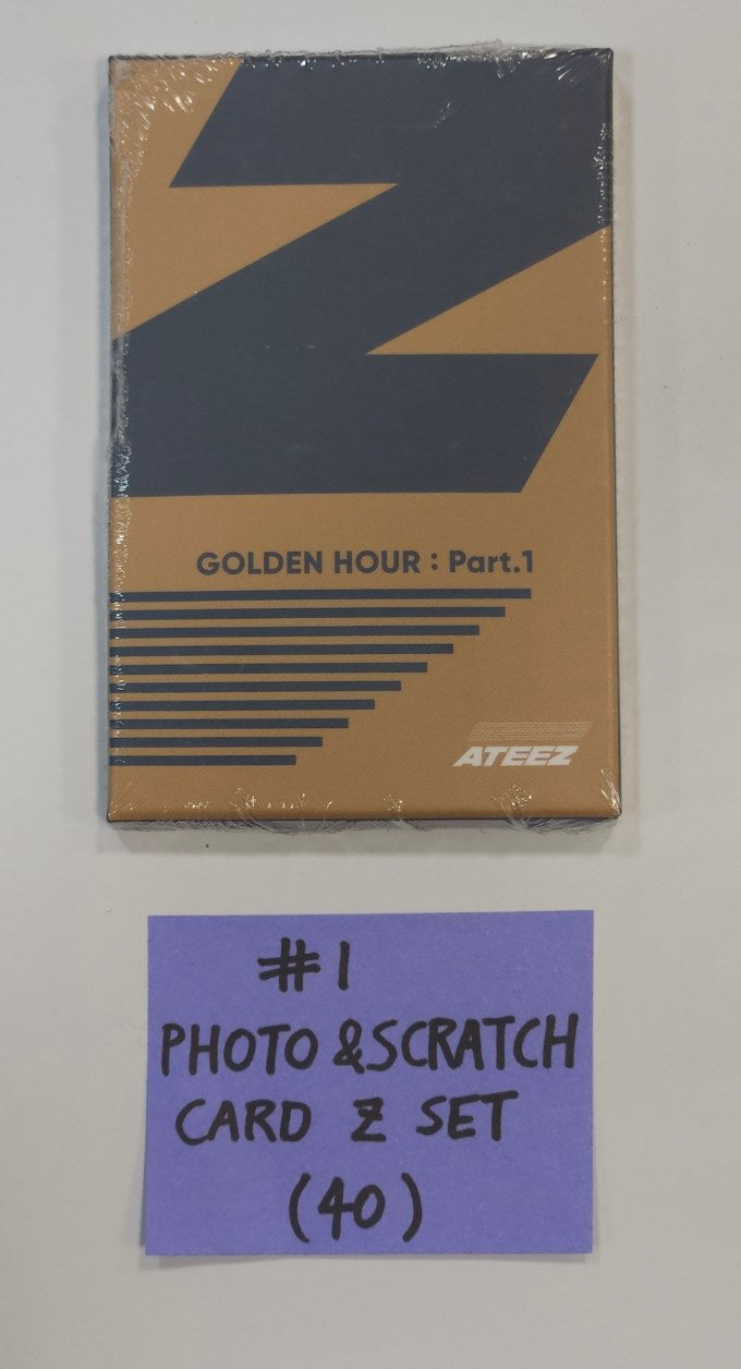 Ateez - Golden Hour : Part.1 POP-UP Store Official MD Round 2 (Photo u0026  Scratch Card Z Ver