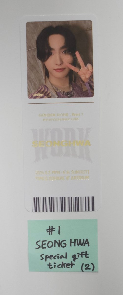 Ateez - [GOLDEN HOUR : Part.1] Pop-Up Exhibition & Store Event Special Ticket, Postcard [24.6.11]