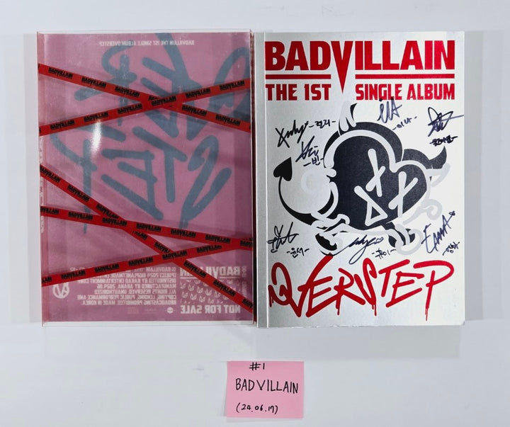 Artms "DALL", Yves "LOOP", BADVILLAIN "OVERSTEP" - Hand Autographed(Signed) Promo Album [24.6.17] - HALLYUSUPERSTORE