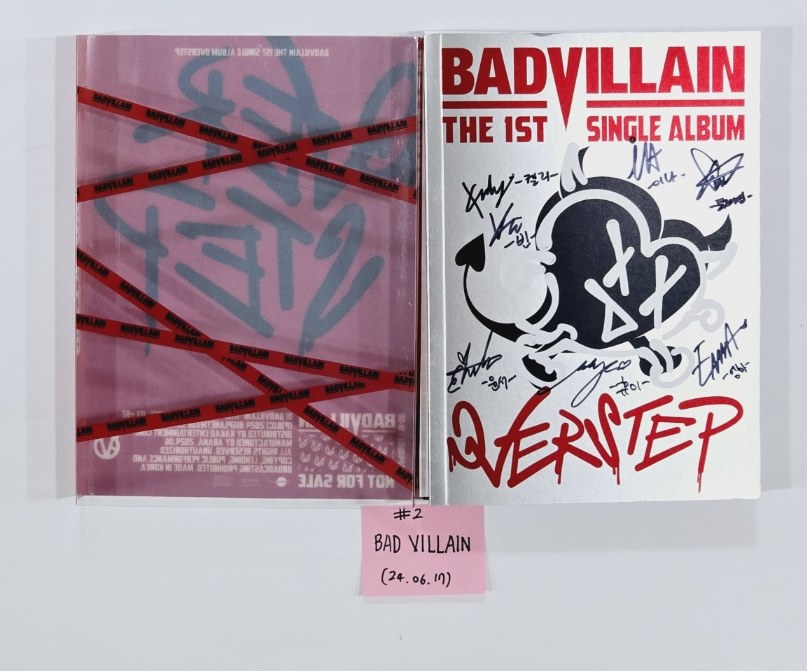 Artms "DALL", Yves "LOOP", BADVILLAIN "OVERSTEP" - Hand Autographed(Signed) Promo Album [24.6.17] - HALLYUSUPERSTORE