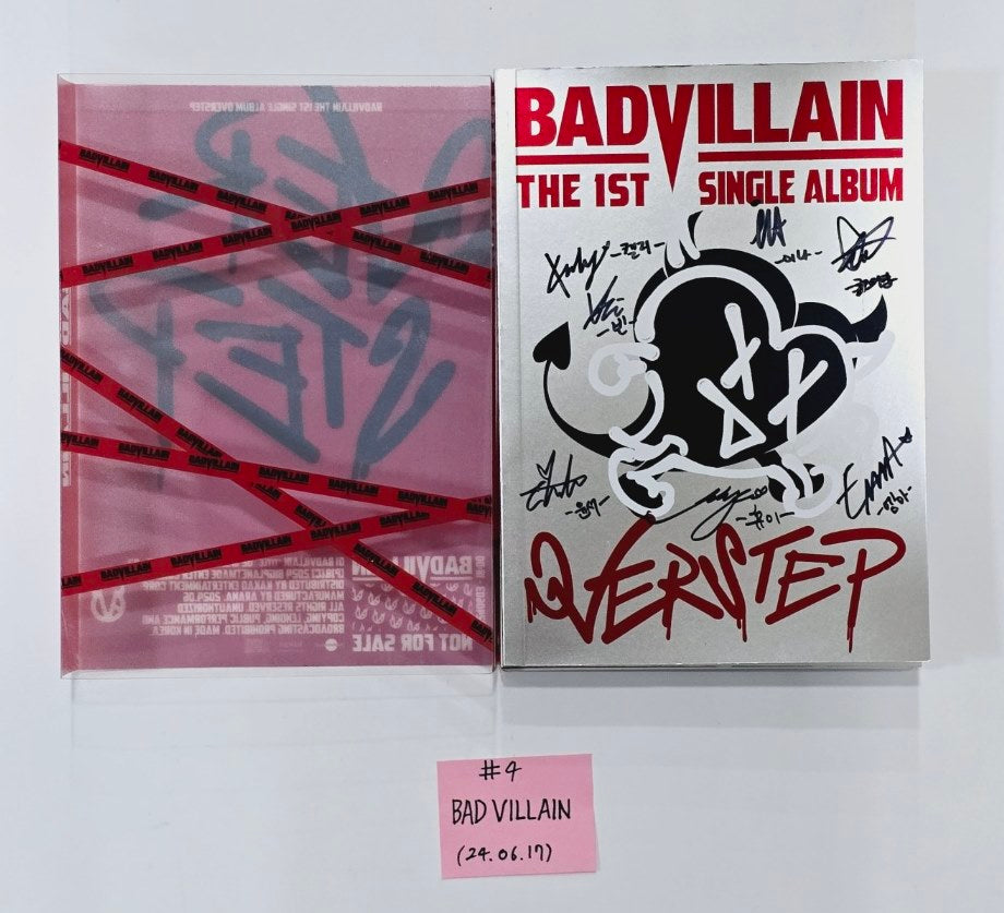 Artms "DALL", Yves "LOOP", BADVILLAIN "OVERSTEP" - Hand Autographed(Signed) Promo Album [24.6.17] - HALLYUSUPERSTORE