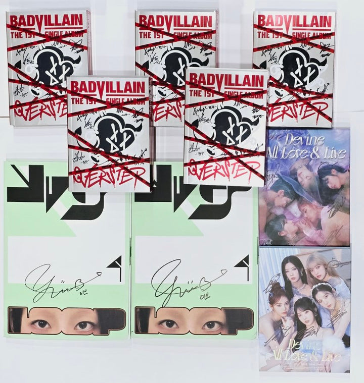 Artms "DALL", Yves "LOOP", BADVILLAIN "OVERSTEP" - Hand Autographed(Signed) Promo Album [24.6.17] - HALLYUSUPERSTORE