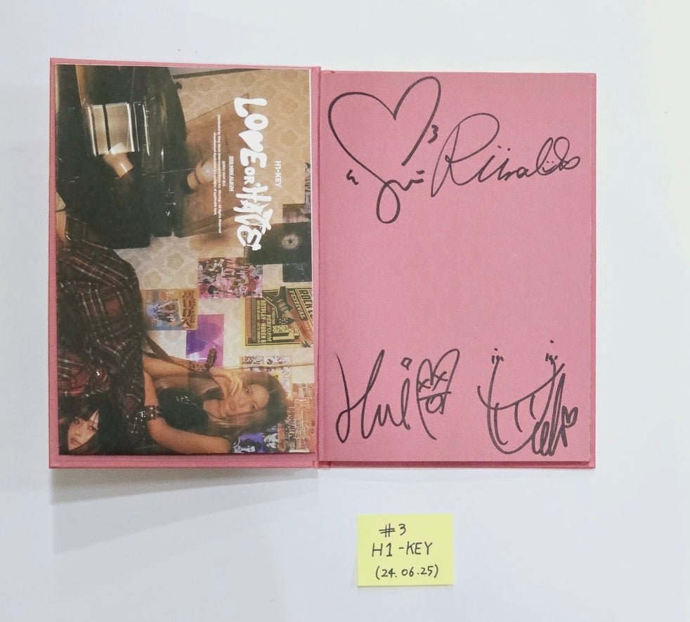 H1-Key "Love or Hate", Kwon Eunbi "Sabotage", Candy Shop "Girls Don't Dry" - Hand Autographed(Signed) Promo Album [24.6.25] - HALLYUSUPERSTORE