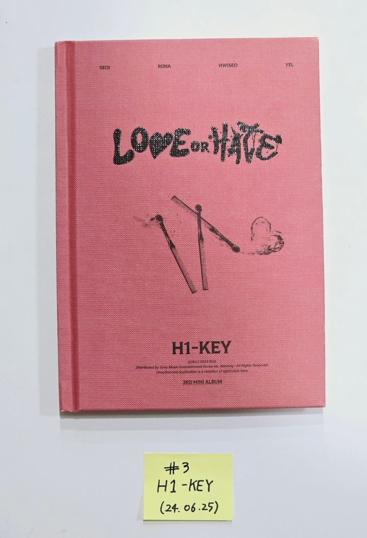 H1-Key "Love or Hate", Kwon Eunbi "Sabotage", Candy Shop "Girls Don't Dry" - Hand Autographed(Signed) Promo Album [24.6.25]