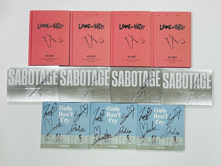 H1-Key "Love or Hate", Kwon Eunbi "Sabotage", Candy Shop "Girls Don't Dry" - Hand Autographed(Signed) Promo Album [24.6.25] - HALLYUSUPERSTORE