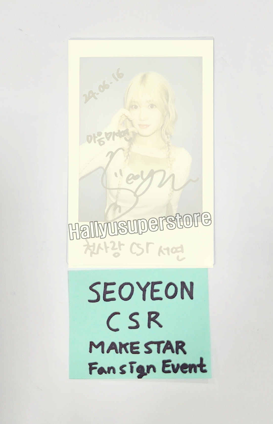 SeoYeon (of CSR) "L'heure Bleue : Prologue"- Hand Autographed(Signed) Polaroid [24.06.27] - HALLYUSUPERSTORE