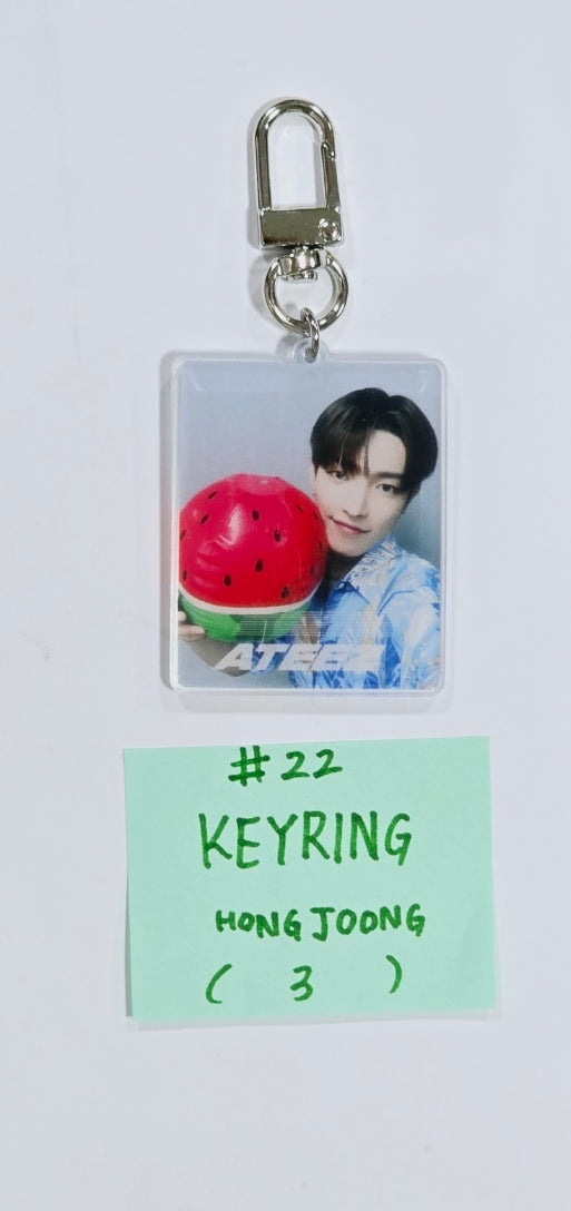 Ateez "GOLDEN HOUR : Part.1" - Everline Lucky Draw Event Photocard, Keyring [24.6.27] - HALLYUSUPERSTORE