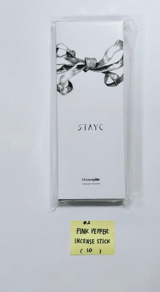 STAYC "Metamorphic" - Pop-Up SPACE MD & Photocards Set (6EA) [Pink Pepper Stone Diffuser, Pink Pepper Incense Stick] [24.6.28]