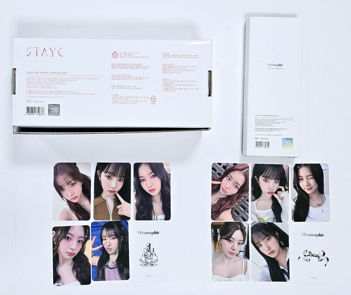 STAYC "Metamorphic" - Pop-Up SPACE MD & Photocards Set (6EA) [Pink Pepper Stone Diffuser, Pink Pepper Incense Stick] [24.6.28]