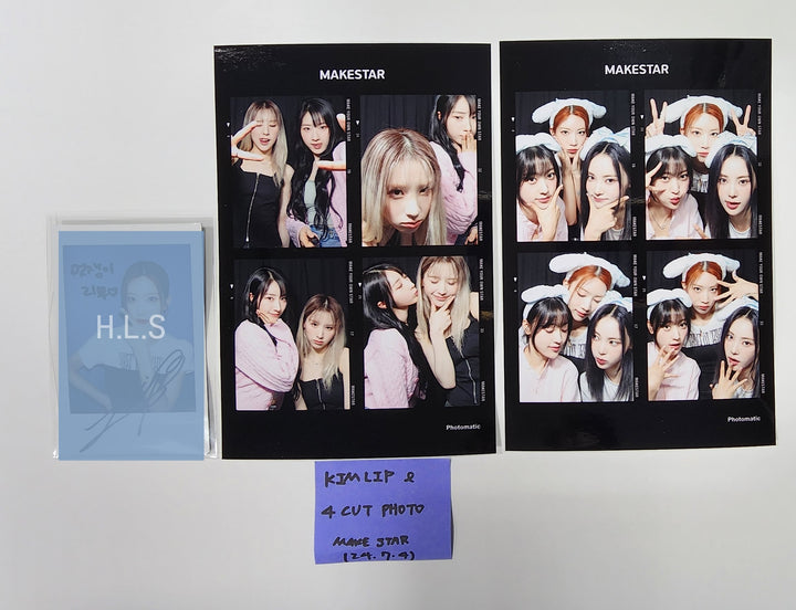 Kimlip (of Artms) "DALL" - Hand Autographed(Signed) Polaroid + 4 Cut Photo [24.7.4] - HALLYUSUPERSTORE