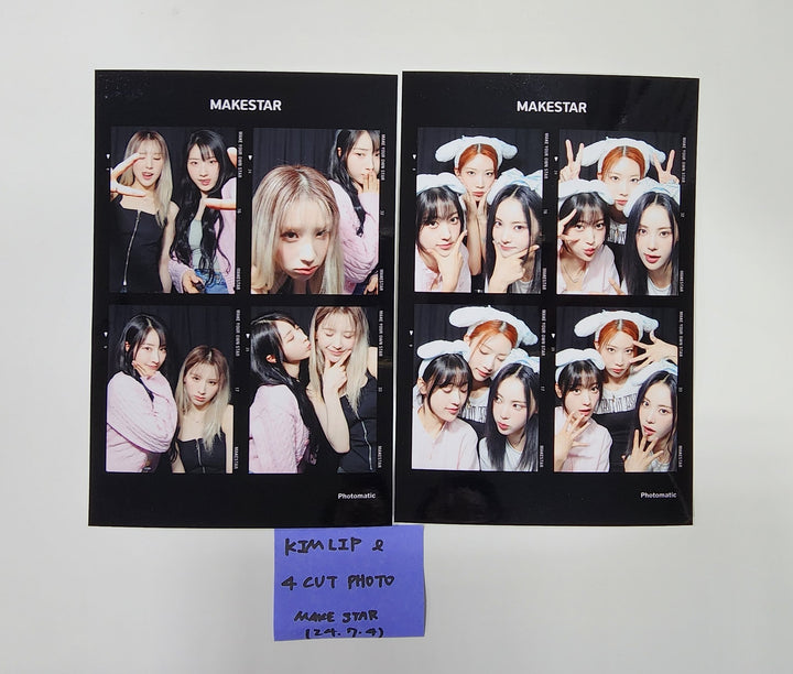 Kimlip (of Artms) "DALL" - Hand Autographed(Signed) Polaroid + 4 Cut Photo [24.7.4] - HALLYUSUPERSTORE