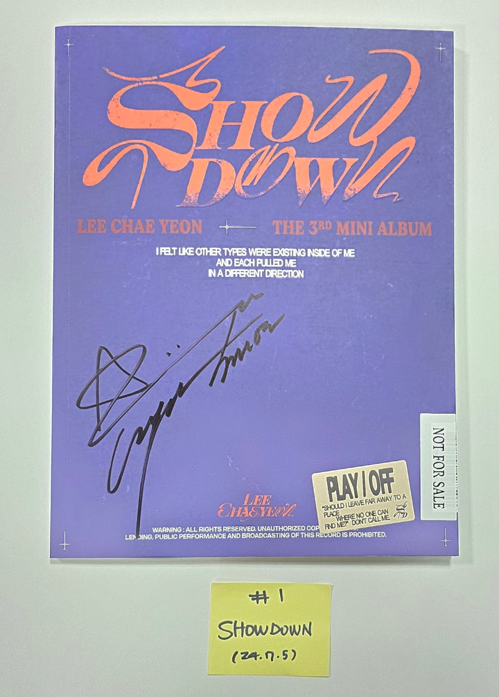 Lee Chae Yeon "SHOWDOWN" - Hand Autographed(Signed) Promo Album [24.7.5] - HALLYUSUPERSTORE