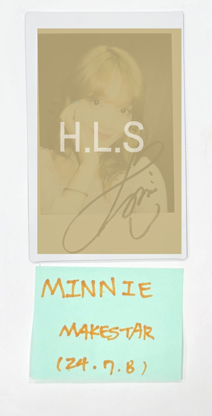 Minnie (Of (g) I-DLE) "2" 2nd Full Album - Hand Autograhped(Signed) Polaroid [24.7.8]