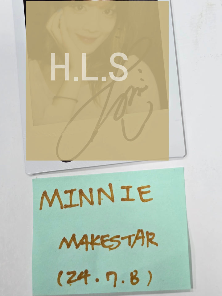 Minnie (Of (g) I-DLE) "2" 2nd Full Album - Hand Autograhped(Signed) Polaroid [24.7.8]