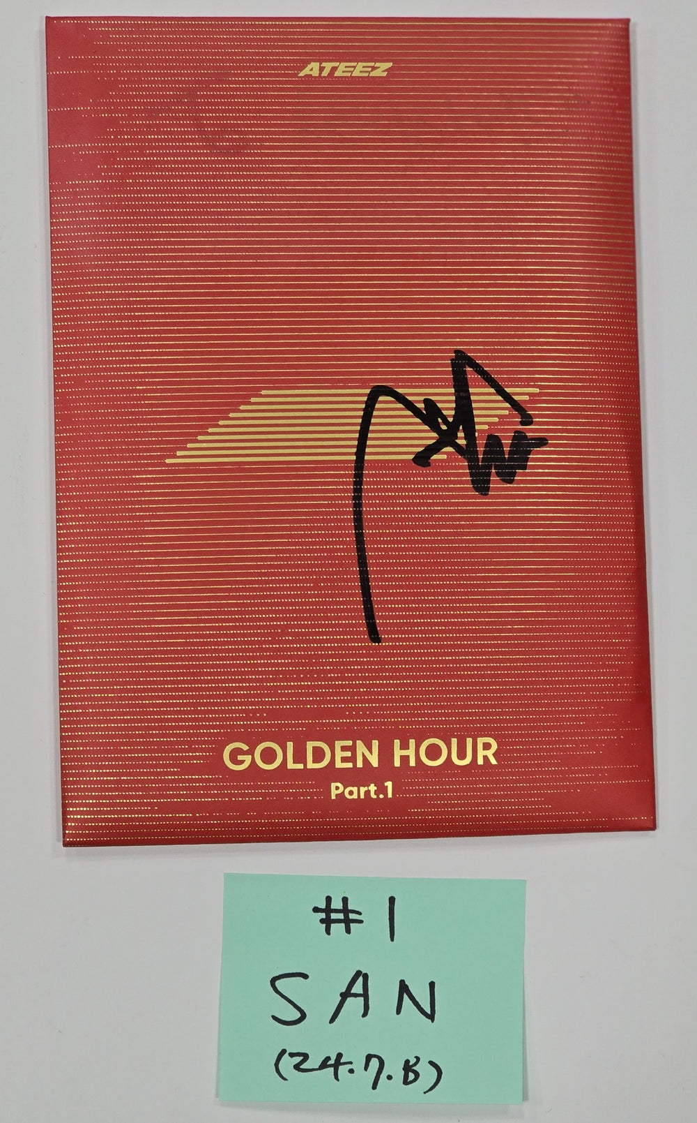 Ateez - "Golden Hour : Part.1" - Hand Autographed(Signed) Album [24.7.8] - HALLYUSUPERSTORE