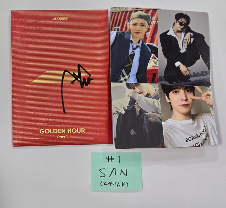 Ateez - "Golden Hour : Part.1" - Hand Autographed(Signed) Album [24.7.8] - HALLYUSUPERSTORE