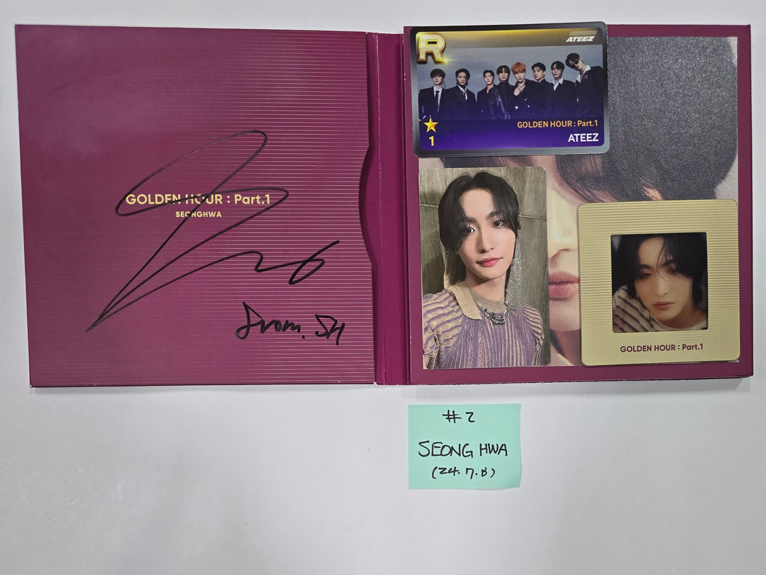 Ateez - "Golden Hour : Part.1" - Hand Autographed(Signed) Album [24.7.8] - HALLYUSUPERSTORE