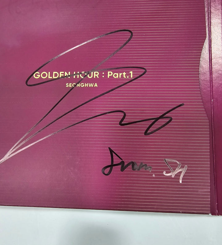 Ateez - "Golden Hour : Part.1" - Hand Autographed(Signed) Album [24.7.8] - HALLYUSUPERSTORE