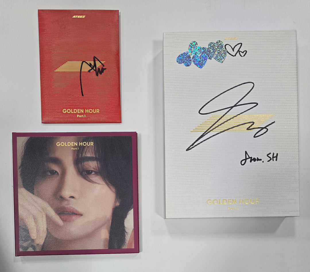 Ateez - "Golden Hour : Part.1" - Hand Autographed(Signed) Album [24.7.8] - HALLYUSUPERSTORE