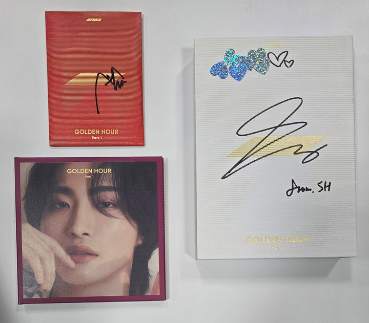 Ateez - "Golden Hour : Part.1" - Hand Autographed(Signed) Album [24.7.8] - HALLYUSUPERSTORE