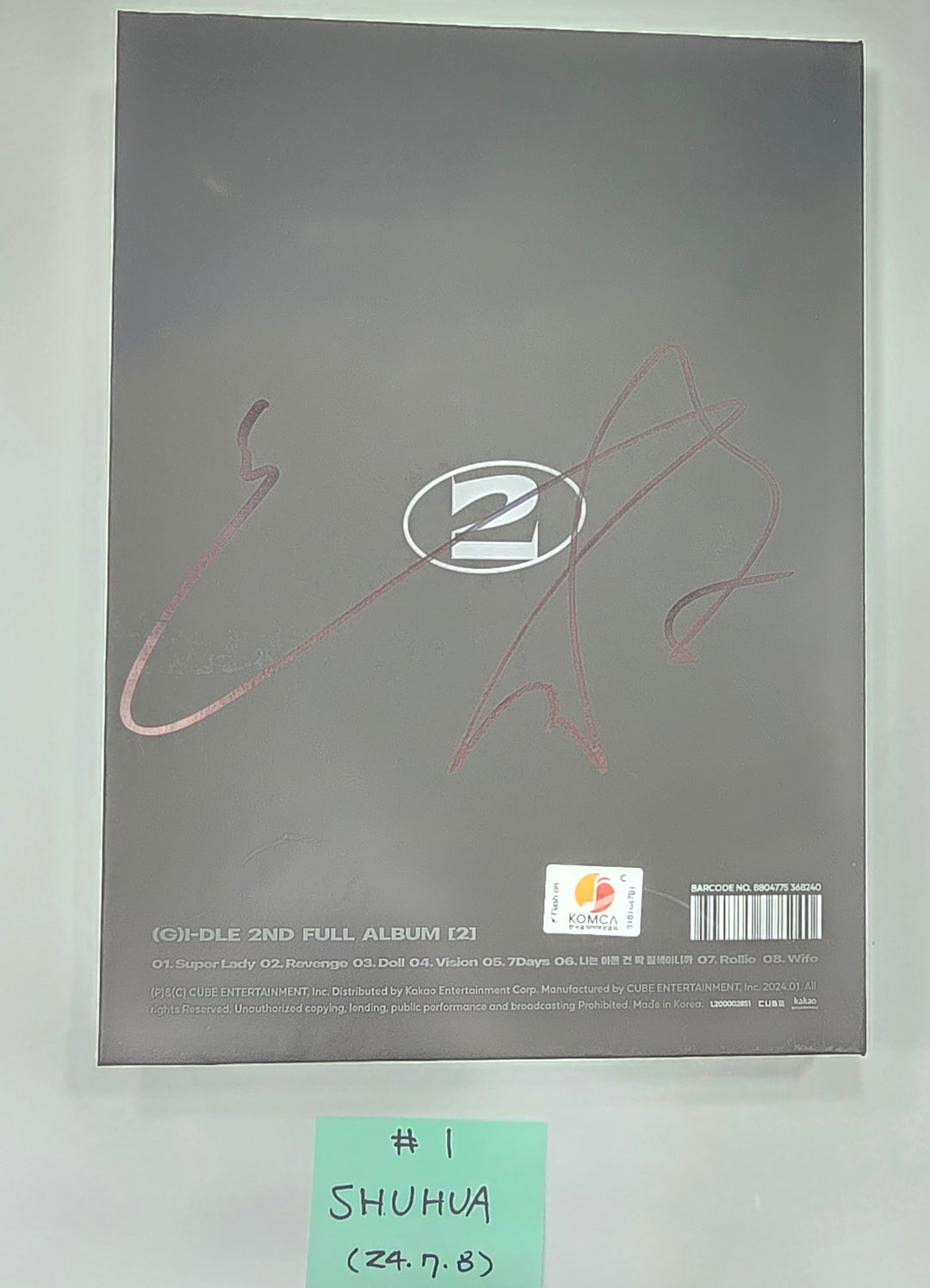 (g) I-DLE "2"- Hand Autographed(Signed) Album [24.7.8]