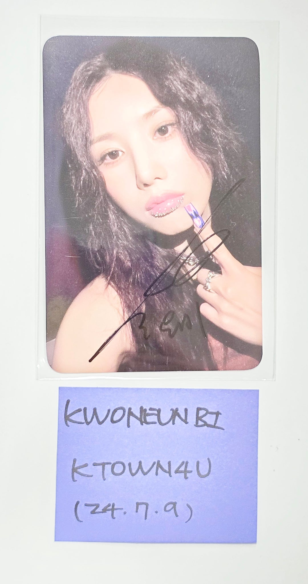 KWON EUNBI "SABOTAGE" - Hand Autographed(Signed) Photocard [24.7.9] - HALLYUSUPERSTORE