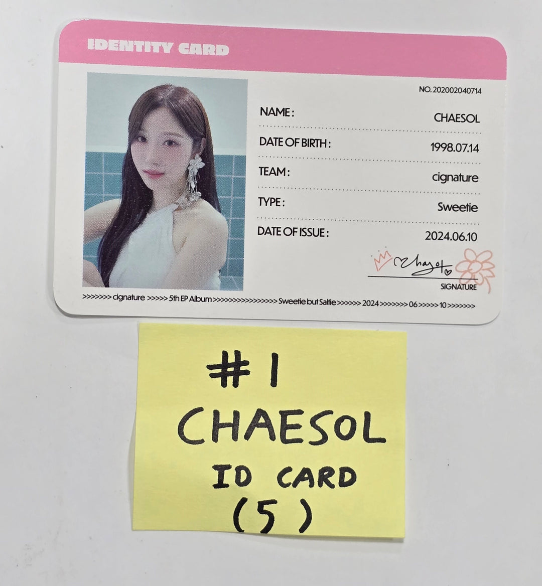 Cignature "Sweetie but Saltie" - Official Photocard, ID Photo [24.7.9] - HALLYUSUPERSTORE