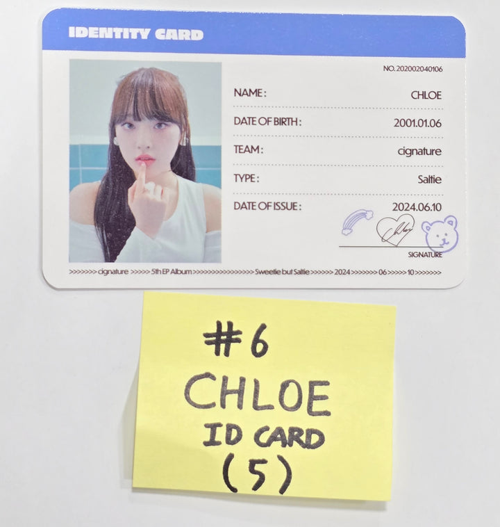 Cignature "Sweetie but Saltie" - Official Photocard, ID Photo [24.7.9]