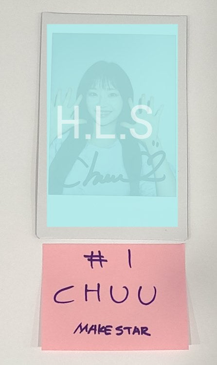 CHUU "Strawberry Rush" - Hand Autographed(Signed) Polaroid, Photocard + 2 Cut Photo [24.7.10]