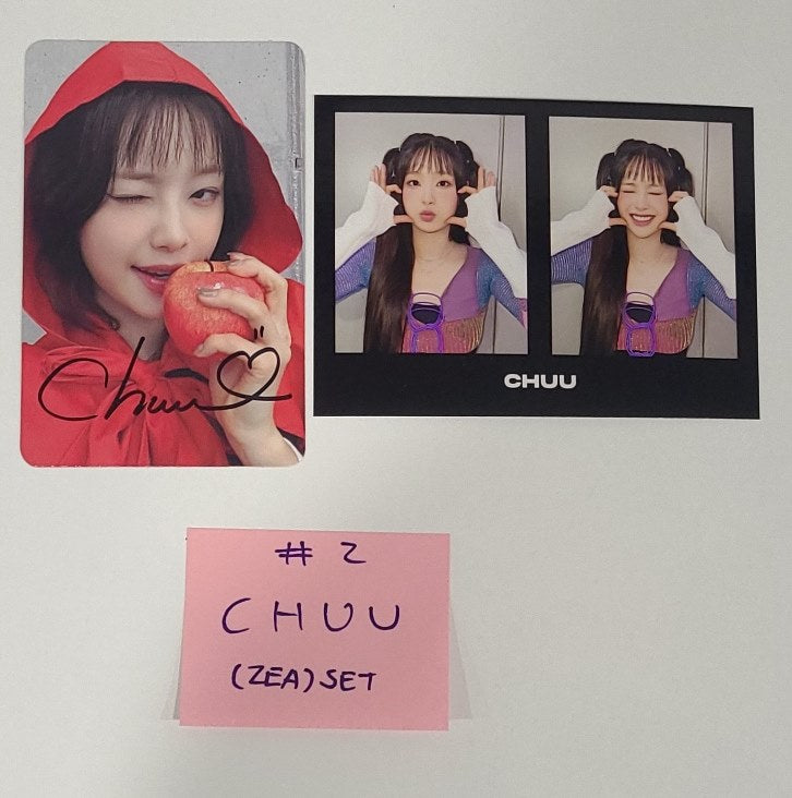 CHUU "Strawberry Rush" - Hand Autographed(Signed) Polaroid, Photocard + 2 Cut Photo [24.7.10]