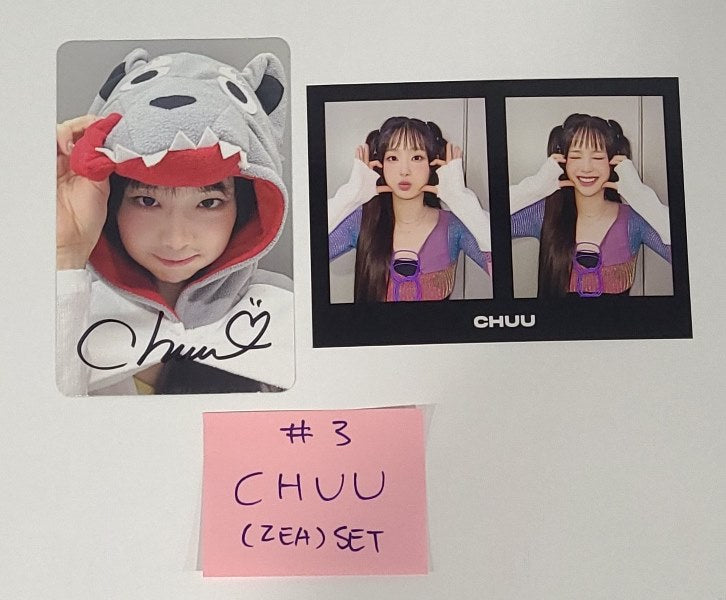 CHUU "Strawberry Rush" - Hand Autographed(Signed) Polaroid, Photocard + 2 Cut Photo [24.7.10]