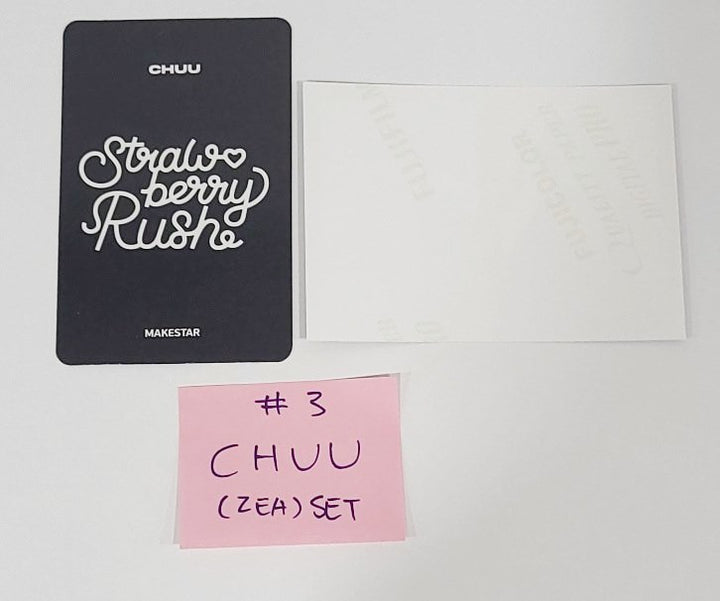 CHUU "Strawberry Rush" - Hand Autographed(Signed) Polaroid, Photocard + 2 Cut Photo [24.7.10] - HALLYUSUPERSTORE