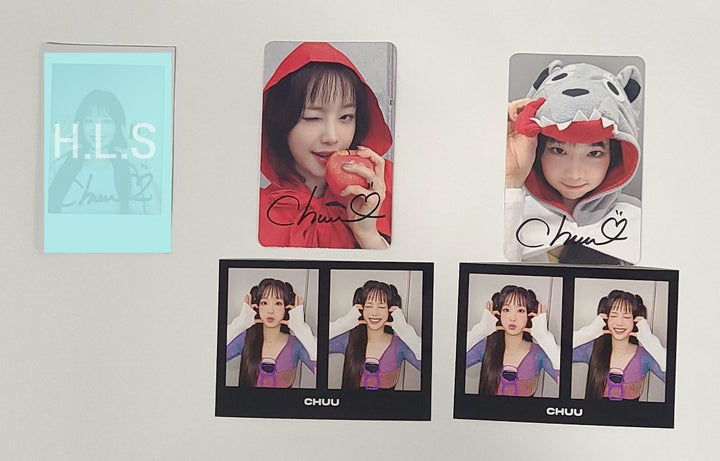 CHUU "Strawberry Rush" - Hand Autographed(Signed) Polaroid, Photocard + 2 Cut Photo [24.7.10]