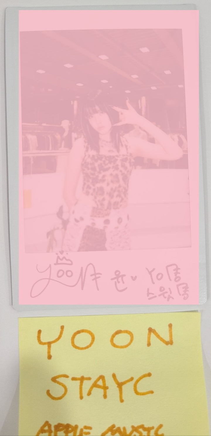 Yoon (Of STAYC) "Metamorphic" - Hand Autographed(Signed) Polaroid [24.7.10] - HALLYUSUPERSTORE