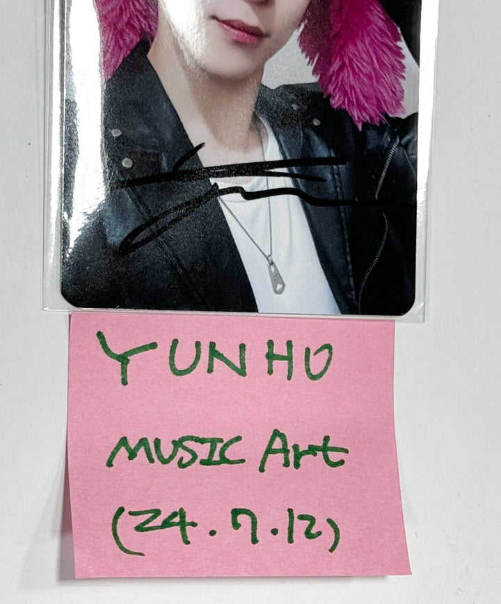 Yunho(Of Ateez) "GOLDEN HOUR : Part.1" - Hand Autographed(Signed) Photocard [24.7.12] - HALLYUSUPERSTORE