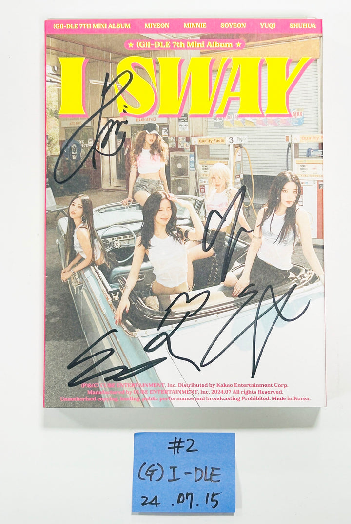 (g) I-DLE "I SWAY" - Hand Autographed(Signed) Promo Album [24.7.15] - HALLYUSUPERSTORE