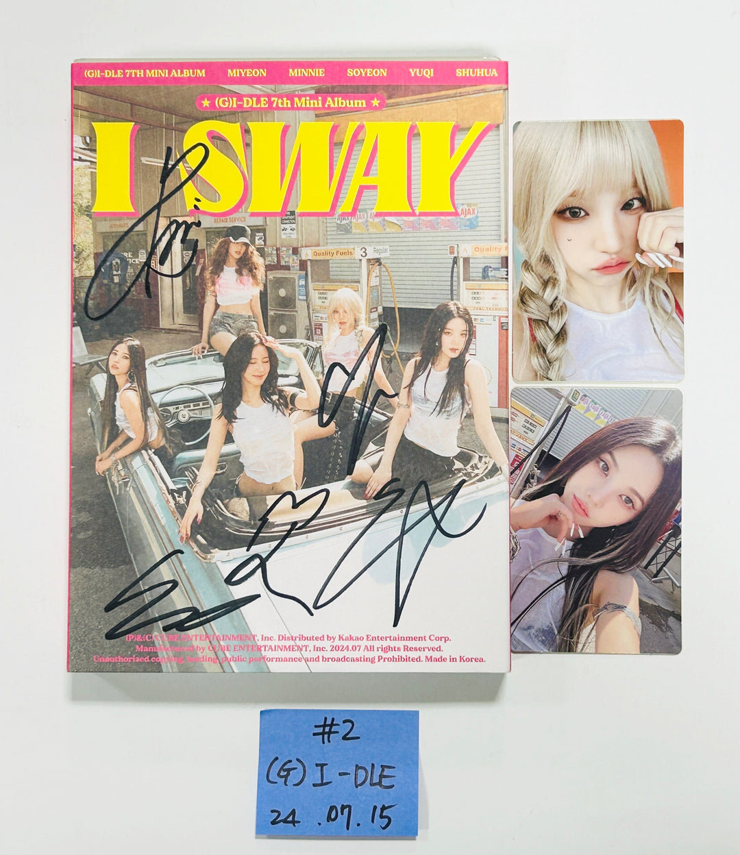 (g) I-DLE "I SWAY" - Hand Autographed(Signed) Promo Album [24.7.15] - HALLYUSUPERSTORE