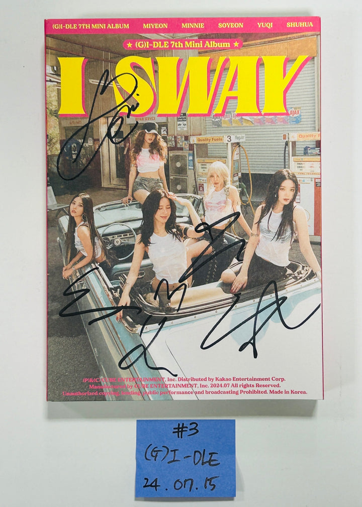 (g) I-DLE "I SWAY" - Hand Autographed(Signed) Promo Album [24.7.15] - HALLYUSUPERSTORE