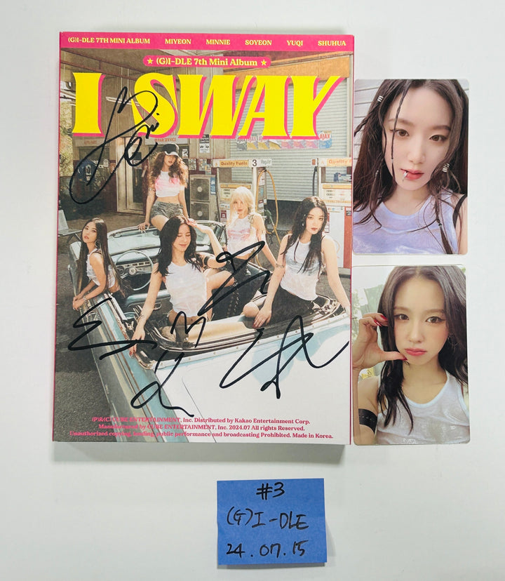 (g) I-DLE "I SWAY" - Hand Autographed(Signed) Promo Album [24.7.15] - HALLYUSUPERSTORE