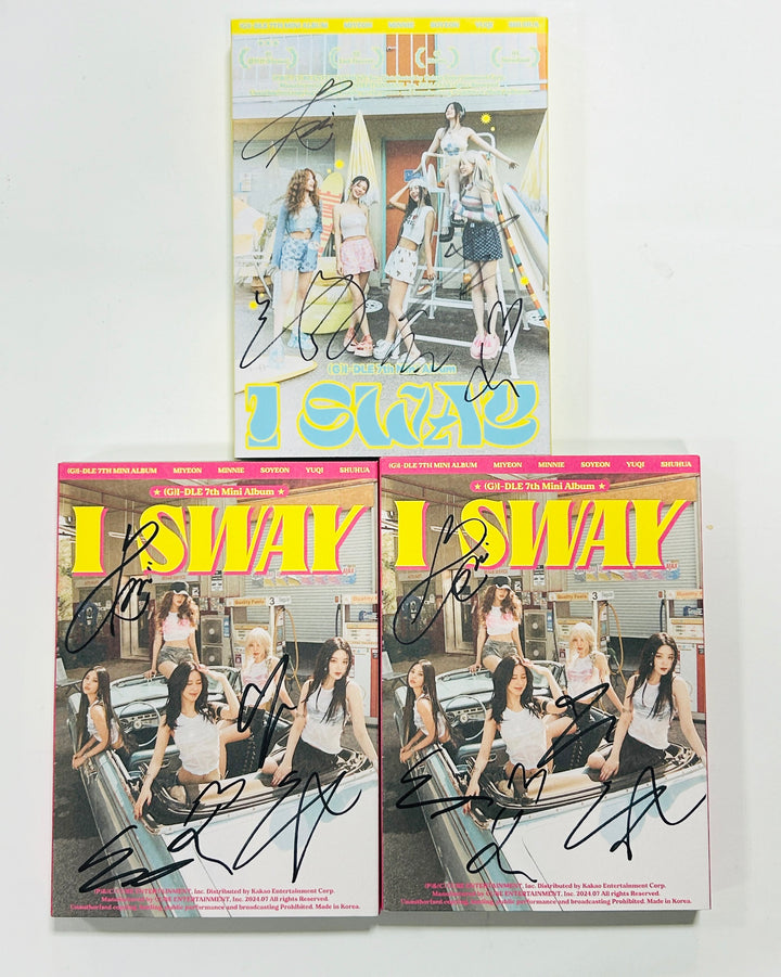 (g) I-DLE "I SWAY" - Hand Autographed(Signed) Promo Album [24.7.15] - HALLYUSUPERSTORE