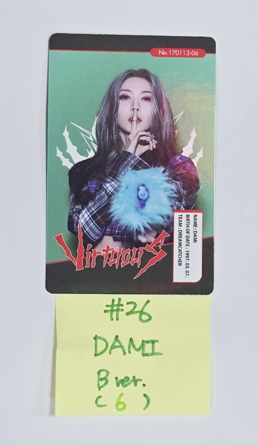 Dreamcatcher "VirtuouS" - Official Photocard [B Ver.] (2) [24.7.15] - HALLYUSUPERSTORE